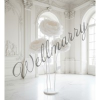 Ростовой цветок из бумаги "Пион белый White/White"